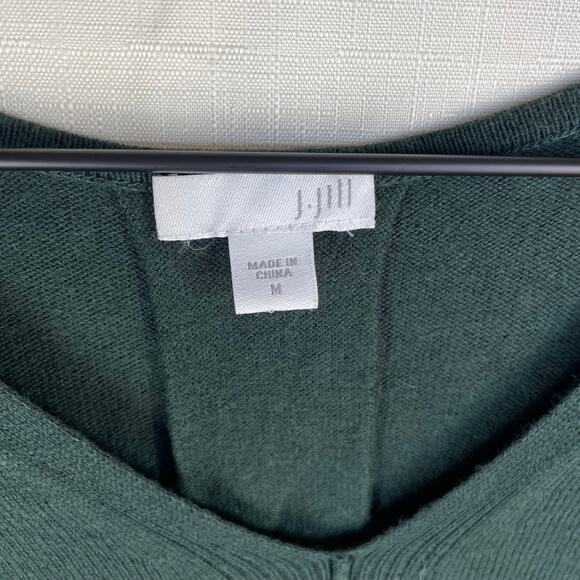 J. JILL V-Neck Sweater Size M Cotton Lightweight Business Casual Fall Academia - Picture 3 of 12